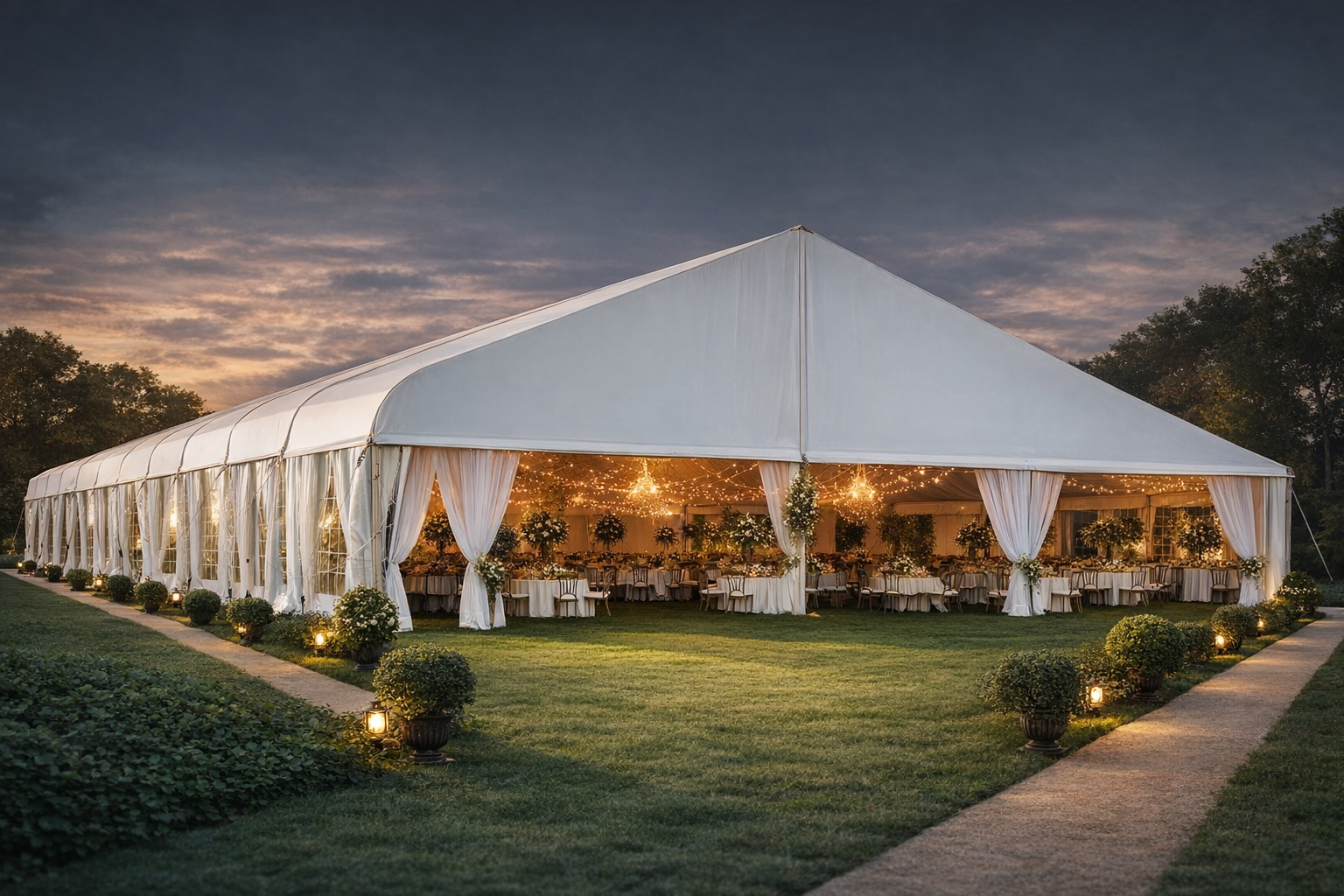 Unique tents outdoors at pavilion events in uganda
